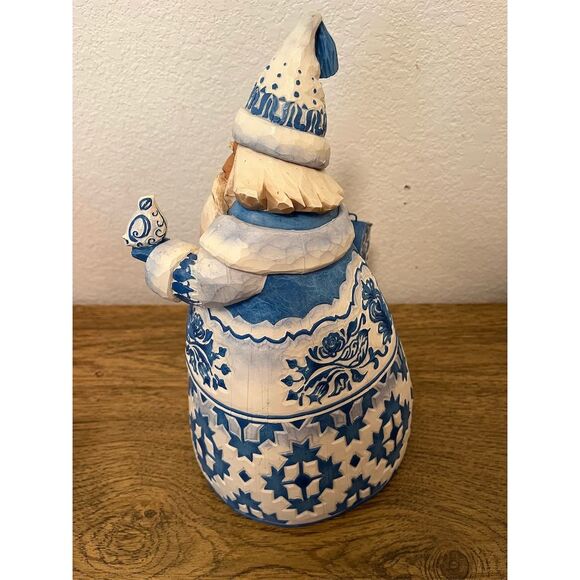Jim Shore Heartwood Creek Blue Quilt Santa Claus Figurine Christmas Decor - Picture 3 of 10